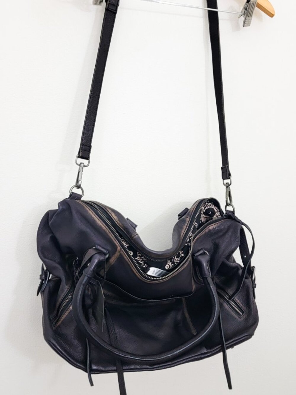 Free People We the Free Emerson Tote Bag in Coal - Picture 2 of 5